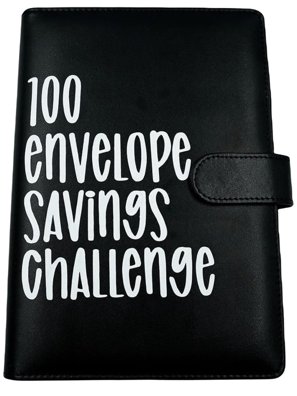 100 Envelope Savings Challenge Organizer Wallet - Black